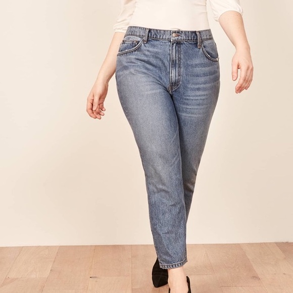 Reformation Julia Crop High Cigarette Jean Sydney Wash Size 14